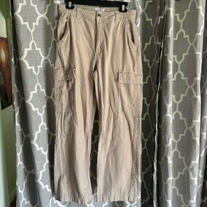 Cotton-On Beige straight-legged cargo pants